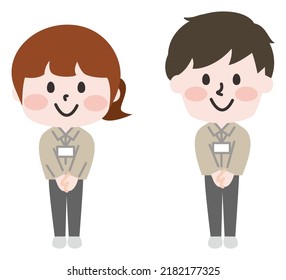 Illustration of a person working at a home improvement store