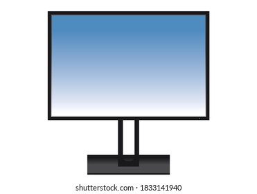 Ilustración de una pantalla de ordenador personal. Fondo blanco.