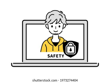 Illustration of personal information and security.