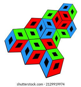 illustration of perspektif rgb abstract