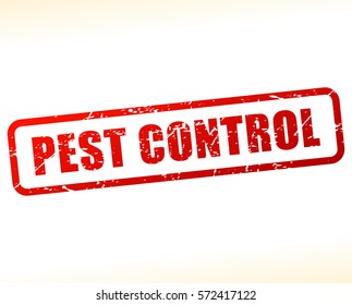 Illustration of pest control red text stamp