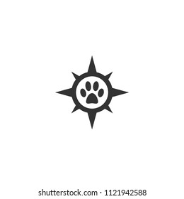 Illustration of pet locator logo template vector