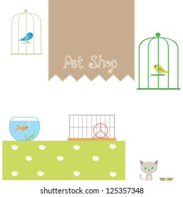 Illustration pet shop