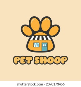 illustration pet shop design premium vector