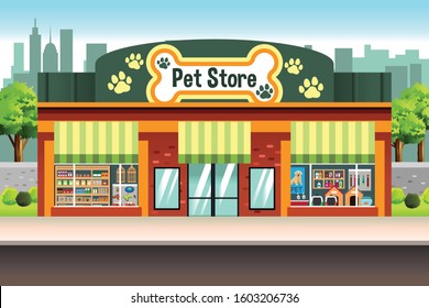 An illustration of a Pet Store 
