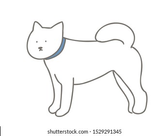 Illustration Pet White Dog Stock Vector (Royalty Free) 1529291345 ...