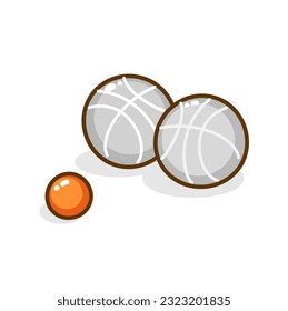 Illustration Petanque on  white background.