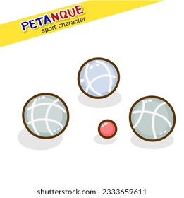 Illustration Petanque on  white background.