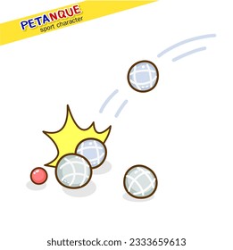 Illustration Petanque on  white background.