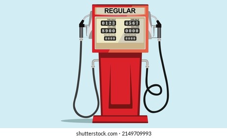 
Ilustración de la vista de la máquina de gasolina