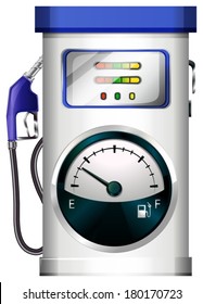Illustration of a petrol pump on a white background svg