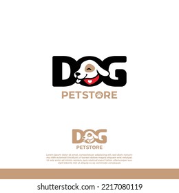 Illustration Petshop dog logo template