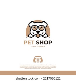 Illustration Petshop dog logo template