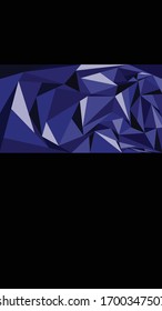 Ilustración del triángulo de tono azul fantasma en la pantalla de smartphone con una relación de 16:9