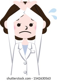Illustration of a pharmacist making NG gesture