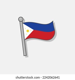 Illustration of Philippines flag Template