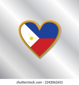 Illustration of Philippines flag Template