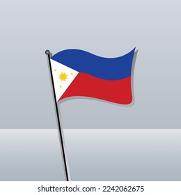 Illustration of Philippines flag Template