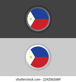 Illustration of Philippines flag Template