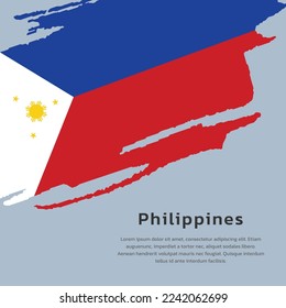 Illustration of Philippines flag Template