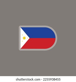 Ilustración de la plantilla de bandera de Filipinas