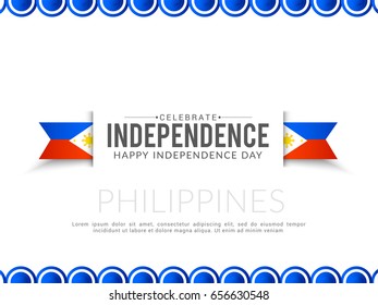 Illustration of Philippines Independence Day Greeting Card Background,Poster Or Banner Template.