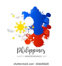 Illustration of Philippines Independence Day Greeting Card Background,Poster Or Banner Template.