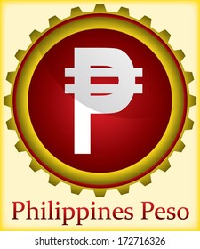 illustration Philippines Peso symbol