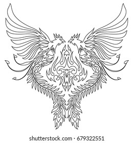 Illustration of the phoenix