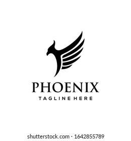 Illustration Phoenix bird abstract luxury Logo design Vector