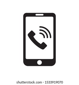 Illustration Phone Cell Icon. Smartphone icon. Mobile with calling symbol