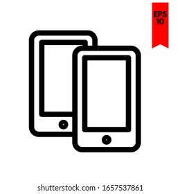 ilustración del icono plano del teléfono