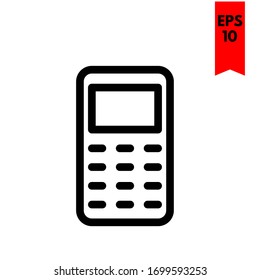Illustration von Telefonflachsymbolen