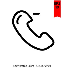 ilustración del icono plano del teléfono
