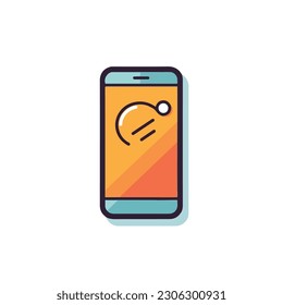 Illustration of a phone icon.  isolated, icon, logo for mobile phone. flat style mobile phone. 