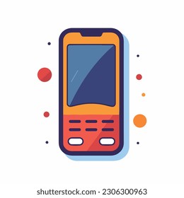 Illustration of a phone icon.  isolated, icon, logo for mobile phone. flat style mobile phone. 