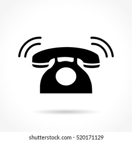 Illustration of phone icon on white background