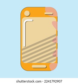 illustration of a phone with icons, illustration of a phone