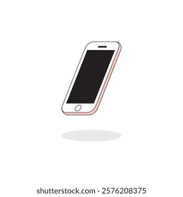Illustration of a phone, mobile phone display 