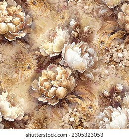 Illustration phony flowers. Seamless pattren design textile.