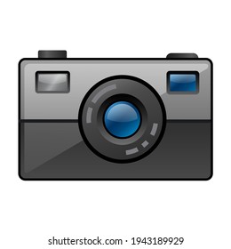 illustration of the photo camera icon on the white background