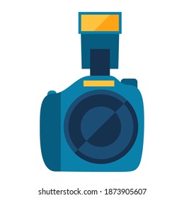 Illustration of photo camera. Stylized photographic icon.
