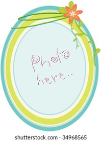 illustration of photo frame on white