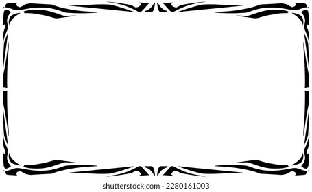 Illustration of a photo frame with a tribal design. Perfect for photo frames, invitation cards, greeting cards, book covers, wallpapers