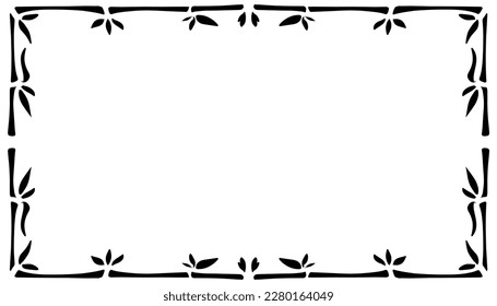 Illustration of a photo frame with a tribal design. Perfect for photo frames, invitation cards, greeting cards, book covers, wallpapers