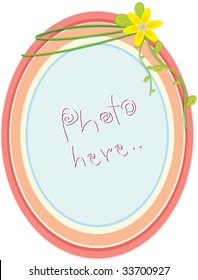 illustration of photoframe on white
