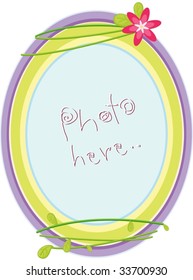 ilustración de fotoframe en blanco
