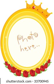 illustration of photoframe on white