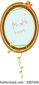 illustration of photoframe on white