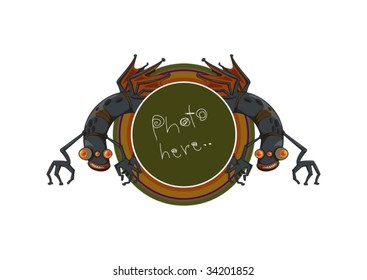 illustration of photoframe on white